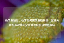 快手刷粉丝，快手如何高效刷取粉丝，数据分析与实战技巧亿乐社区低价自营货源站